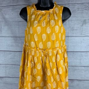 Yellow Boho Printed Halter Dress Lined